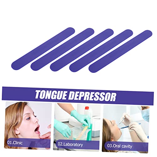 COSMEVIVI 3sets Professional Clinic Tongue Depressors Smooth Edges Reusable Plastic Sticks Jumbo Popsicle Size 25pcs*3