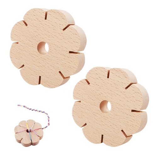 Disco Kumihimo de 8 Ranuras, Set de 2 Piezas para Hacer Pulseras Niñas Fáciles y Divertidas, Ideal para Manualidades y Proyectos DIY, para Crear Pulseras Encantadoras