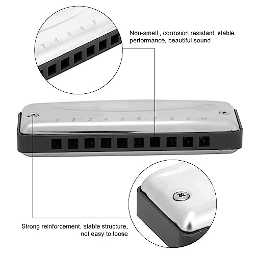 Harmonica, D Key Harmonica, Structure Compacte Bonne Résistance à l’eau Durable Longue Durée de Vie pour les Musiciens Professionnels Débutants Musical (Noir) - Les Beatles, Paul McCartney, John Lennon, RIngo Starr, George Harrison Harmonica, D Key Harmonica, Structure Compacte Bonne Résistance à l'eau Durable Longue Durée de Vie pour les Musiciens Professionnels Débutants Musical (Noir) – Image 8