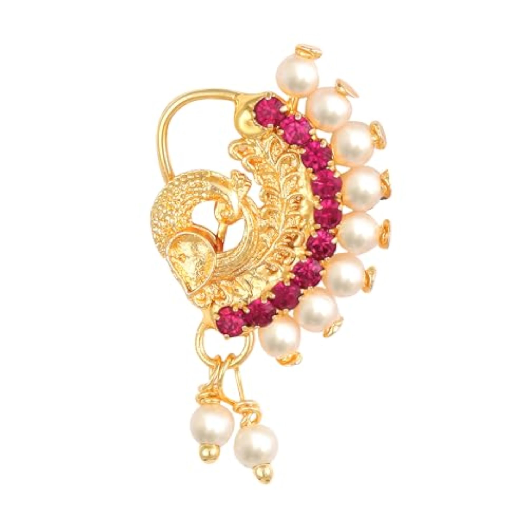 Women's Elegant Peacock Style Designed Nath/Nosepins