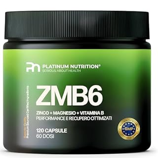 Platinum Nutrition ZMB6 | Integratore con Zinco e Magnesio + Vitamina B6 (120 Capsule) | Integratori Stanchezza, Crampi, Sonno e Performance Muscolare | Supporto Immunitario e Recupero Naturale