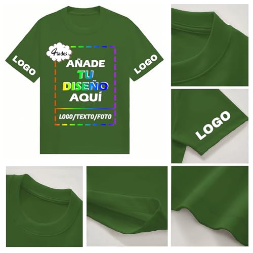 Xenorith Camiseta Personalizadas para Hombre y Mujer – CREA tu Propia Camisetas Personalizado, Camiseta Personalizable con Texto, Logo, Foto, Camisetas Divertidas, Ajuste Unisex Regalos