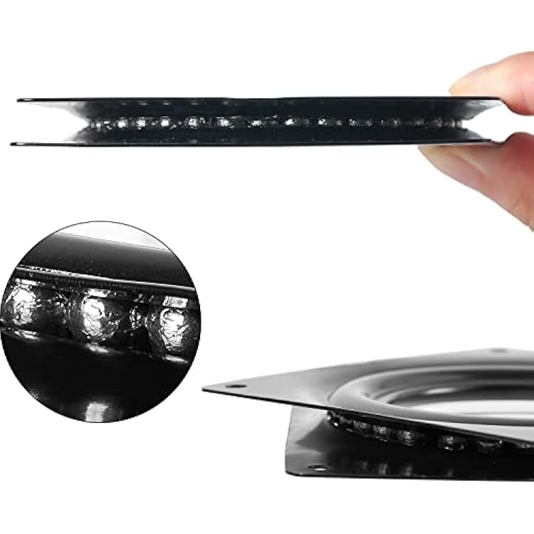 2 Pack 3 Lazy Susan Turntable 200-lb Steel Ball Bearing Rotating Tray Strong Sturdy Table Cabinet Low Profile for 360 Chair and Door, Kitchen, Craft Project, Makeup Holder, Monitor(Black)
