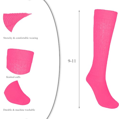 MAGIDOVE 3 Pairs Slouch Socks for Women Assorted Colors Slouch Socks 80s Accessories Set2