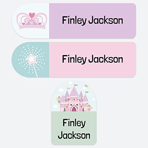50 x No Iron Personalised Stick On Waterproof Washable Name Labels Great for Clothes, School Uniform, Equipment, Shoes. School, Nursery, Day Care, Hospital - Boho Rainbow