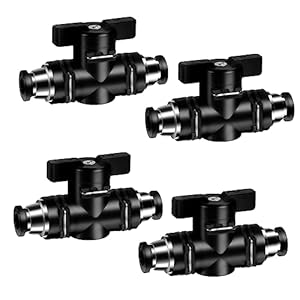 Tingjs Pneumatik Steckverbinder Kugelhahn 4 Stück