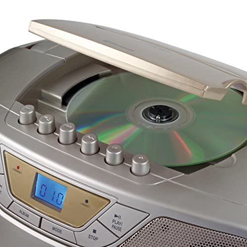 image for JENSEN CD-590-C CD-590 1-Watt Portable Stereo CD and Cassette Player/R
