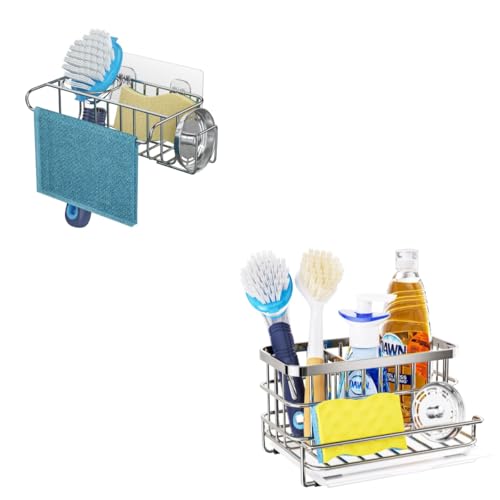 Organizador para fregadero de acero inoxidable HapiRm para cocina - Plateado miniatura 1