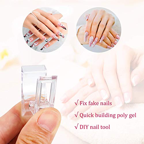 10 Stücke Nagelspitzen Clip für Nagel,Maniküre Clip,Poly building Clip, Transparente Nail Clips,Nail Art DIY Maniküre… – Bild 3