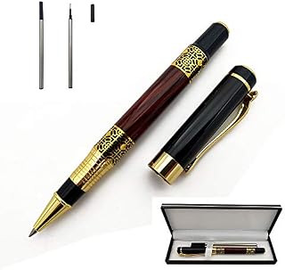 Accod Fashion Ballpoint Pen Metal Rollerball Pen Signature Pen Business Gift Pen with Two Replaceable Refills Nice Gift for Family and Friend-Gift Box