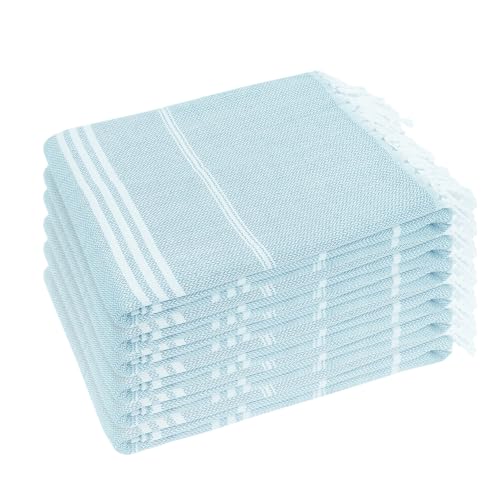 YSYJ Turkish Beach Towel 6 Pack Beach Towels 36x71 Beach Towel Oversized Sand Free Turkish Towel Quick Dry Bath Towels Blue