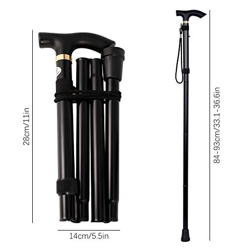 Faltbarer Unisex Gehstock aus Aluminium mit ergonomischem Griff