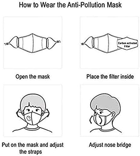 100 Pieces Anti Dust PM 2.5 Mask Activated Carbon Filter 5 Layers Replaceable Anti Haze Filters for Mouth Respirator