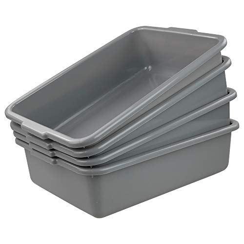 Cubas de autobús Cand Grey de plástico: soluciona el desorden con este pack de 4 de 13 L 6