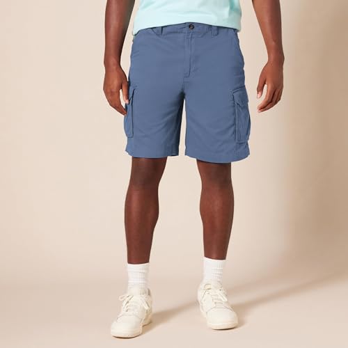 Image of Amazon Essentials Men's 10 inch Classic-Fit Cotton Twill Cargo Shorts with Multiple Pockets, Zip Fly, Button Waist (Available in Big & Tall)