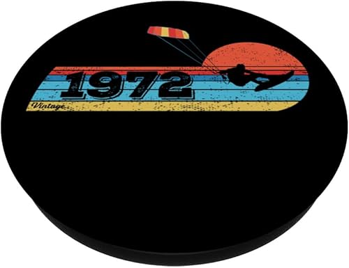 Miniatura 2 de Kitesurfer Kitesurfing Birthday Vintage 1972 born Kitesurf PopSockets Standard PopGrip