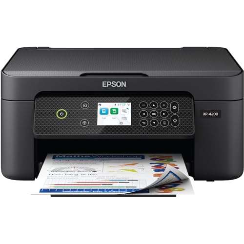 Epson Expression Home XP-4200 Wireless Color All-in-One Printer with Scan, Copy, Automatic 2-Sided Printing, Borderless Photos and 2.4″ Color Display,Black