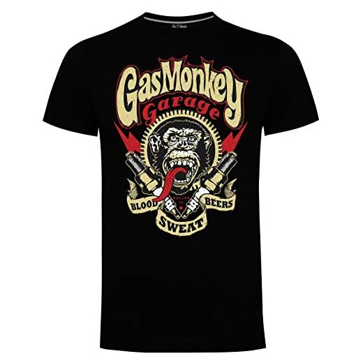 Gas Monkey Garage T-Shirt Sparkplugs Black-XXXL