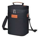 【Hohe Qualität Wine Kühltasche】Kato 4er Flaschentasche, so edel und elegant, geeignet für jeden Alters und Geschlechts. Das Oberflächengewebe besteht aus 600D Polyester für eine lange Lebensdauer. Verwerfen Sie die abgenutzte Leinwand / Papiertüte! Wählen Sie einen Weinbeutel von Kato, damit Ihr Wein oder andere Getränke weniger wahrscheinlich auslaufen.