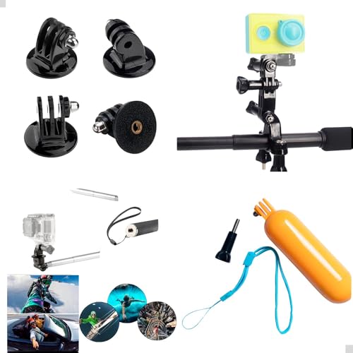 Kit Completo Para Câmera Ação Gopro 12 Hero Black Com Dome e Gatilho Caixa Estanque Kit Com 67 Peças