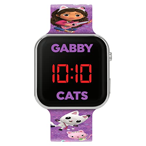 Disney Montre Fille Quartz Numérique Bracelet Plastique GAB4033, Imprimé Violet, Sangle