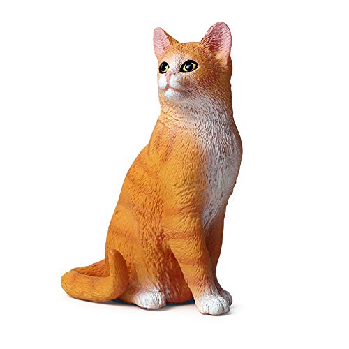 Ornements de chat Kelieqa : figurines décorations sculptures d'animaux sauvages pour étagère