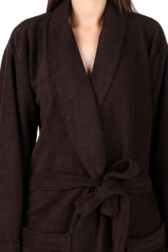 Image of Men's Bath Robe | Full Sleeve Cotton Comfortable and Durable Bathrobe -Suitable for Birthday /Anniversary /Diwali /Couple /wedding Gift | Coffee