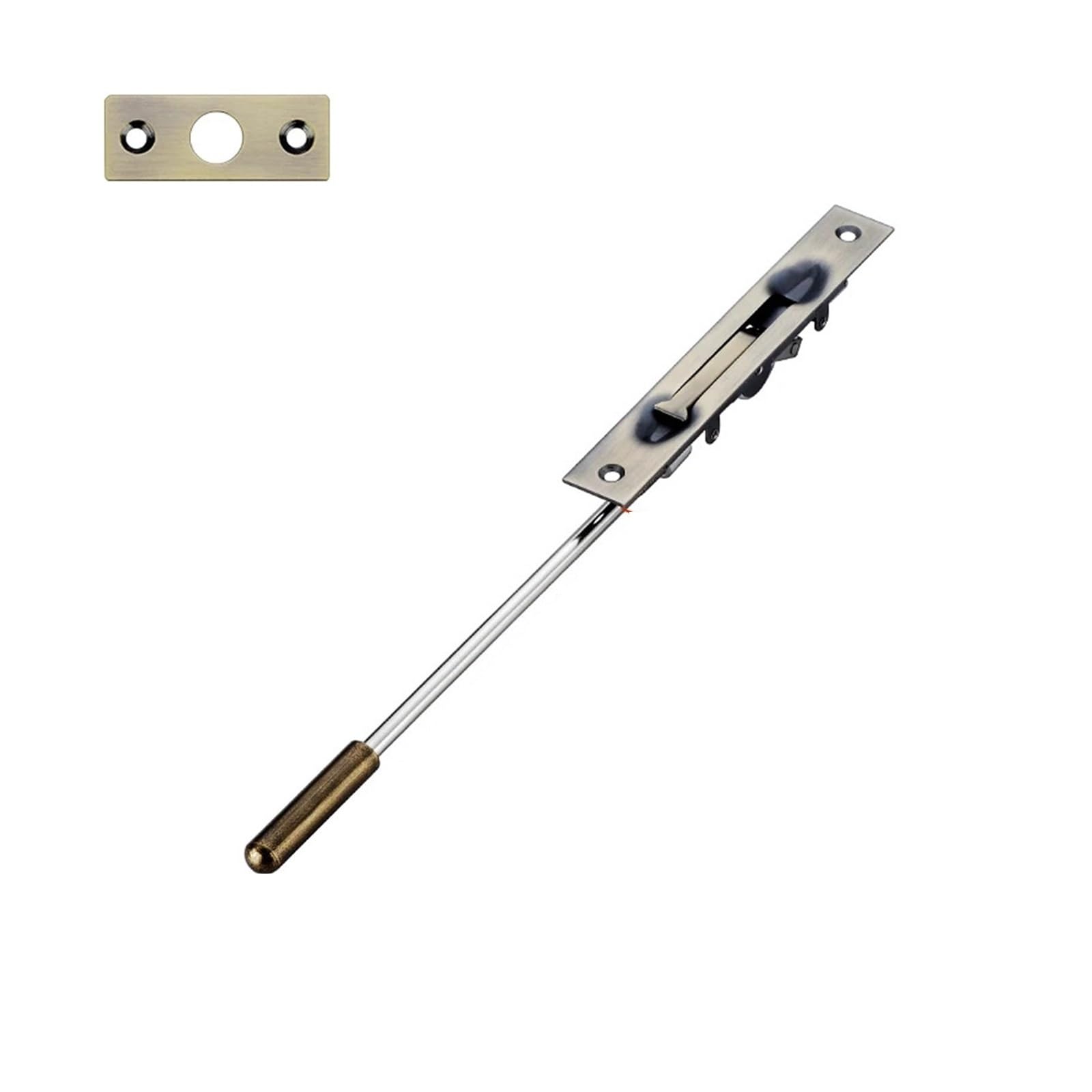 Ayztantine Women's Bronze 200Mm Door Flush Bolt Latch Lock Concealed Door 304 Stainless Steel Security Door Concealed Latch Of The Earth And For Bedroom, Bathroom(Bronze 200Mm)