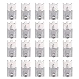 ABOOFAN 20 Pezzi Clip per Mensola Frigorifero in Acciaio Inossidabile, Resistente e Antiusura, Supporto Robusto per Scaffali di Cucina e Forno, Colore Argento