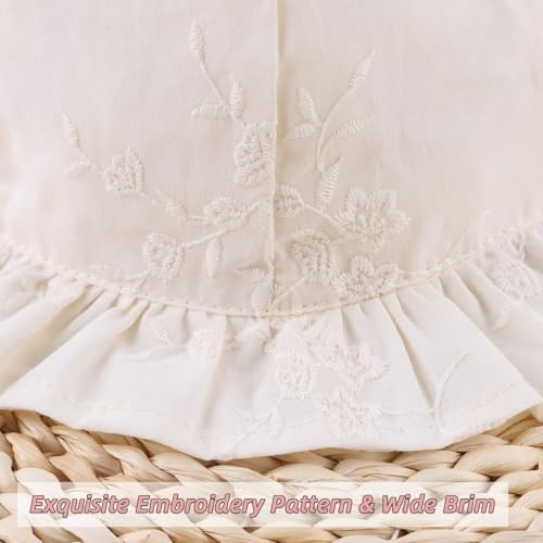 Summer Baby Hats for Girls Cotton Infant Sun Hat Bowknot Toddler Bucket Hats 0-2 Years3