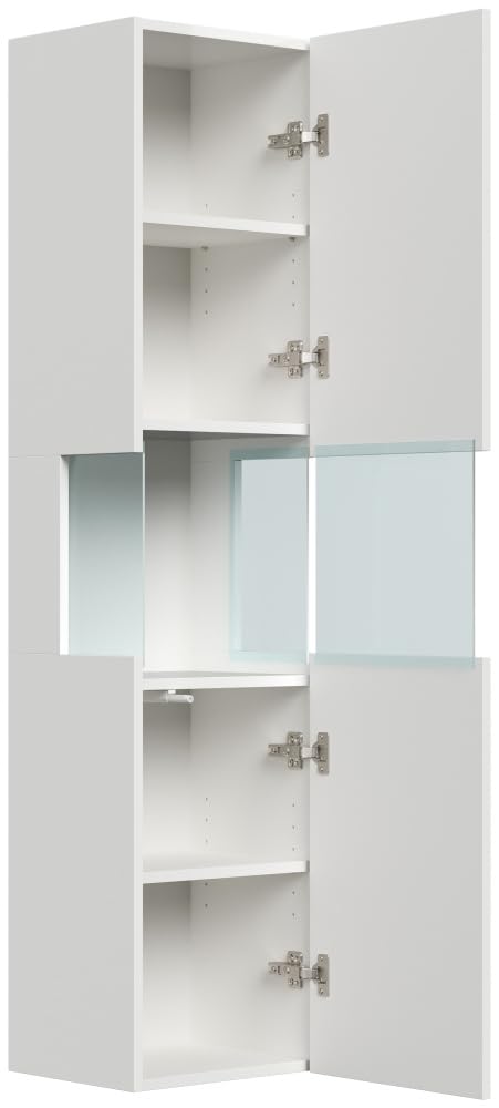 Badmöbel Set Taifun 3tlg. 100 cm mit LED Spiegel & Hochschrank