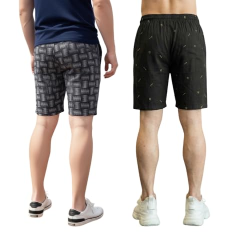 Image of FEEL TRACK Men Cotton Regular Fit Shorts