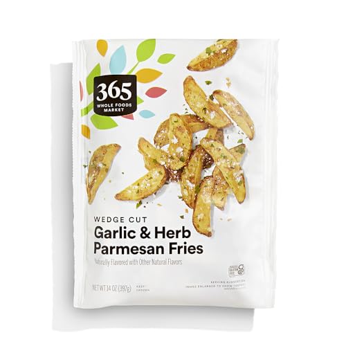 365 By Whole Foods Market, Garlic Parmesan Wedge Fries, 14 Ounce