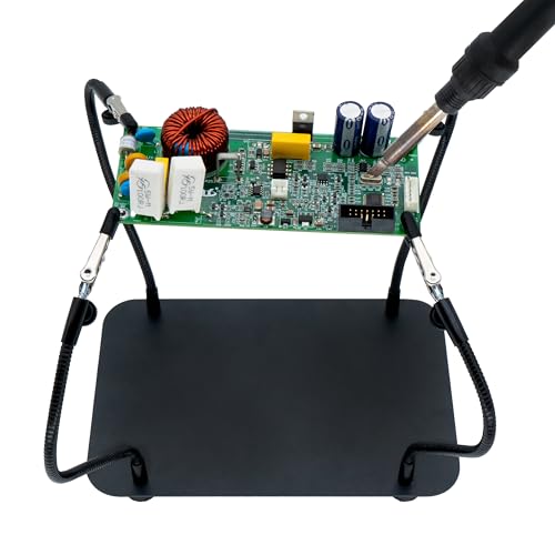 HexoTools Upgraded Helping Hands Soldering Station Holding Fixture Station Soldering Kit Third Hand Soldering Tool 4 Flexible Arms Helping Hands for Electronic Repair Soldering Jewelry Crafts.
