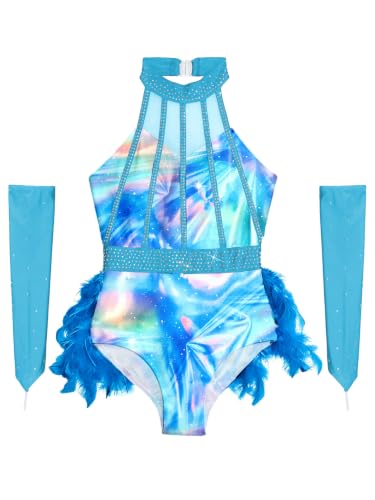 Unitard danse fille anti-irritation combinaison scintillante de jazz moderne