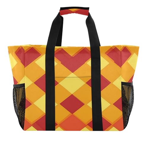 KLL Utility Beach Tote with Handles Collapsable With Compartments Laundry Tote