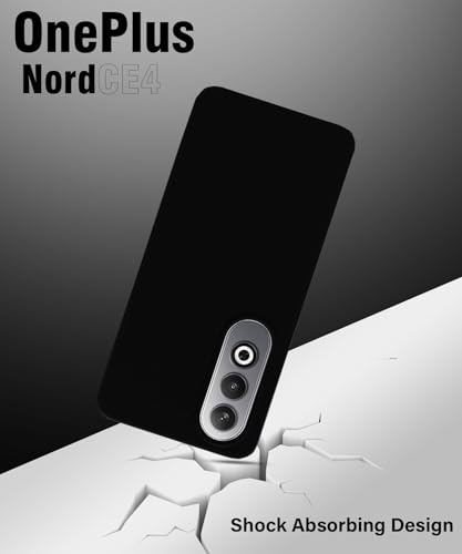 Image of LIRAMARK Liquid Silicone Soft Back Cover Case for OnePlus Nord CE4 5G (Black)
