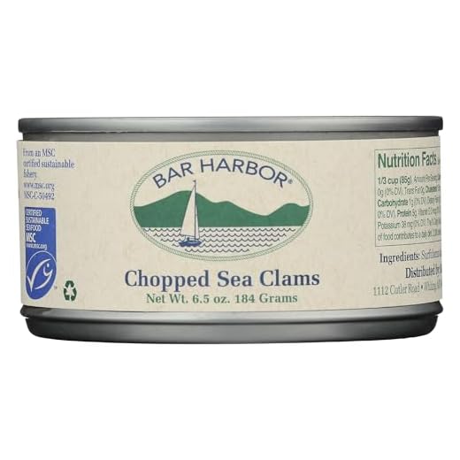 Bar Harbor Chopped Surf Clams | Sweet and Tender | 6.5 oz (184 grams) can