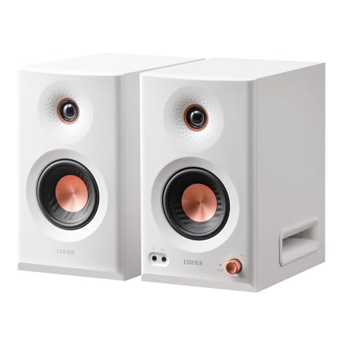 Edifier MR5 - Altavoz de Estudio (3 vías, 110 W, Crossover Tri-Amped), Color Blanco