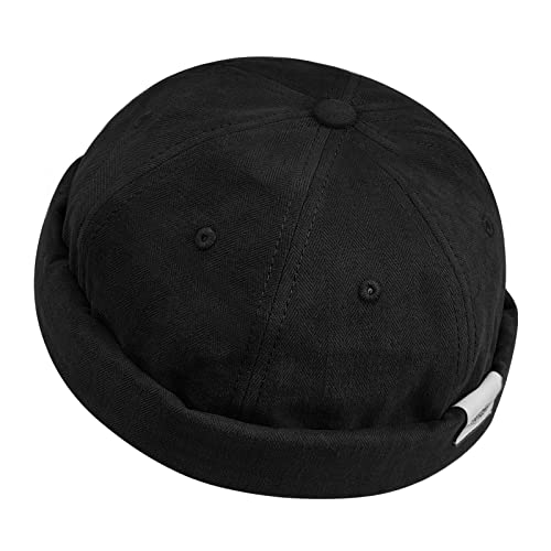 CLAPE Coton Docker Cap Bonnet Docker Réglable Casquette sans Visiere Bonnet Miki Fisherman Beanie Watch Hat