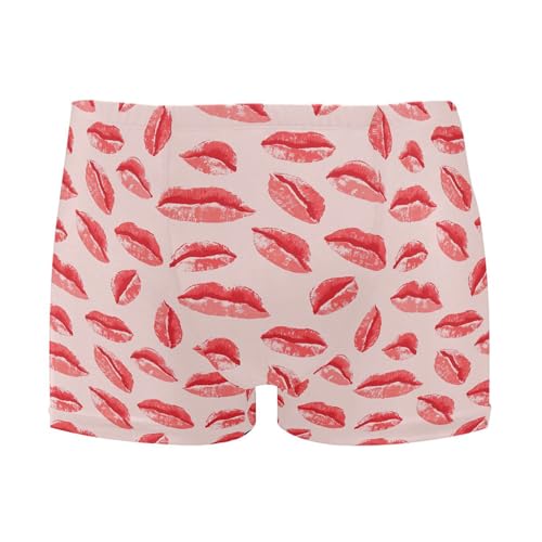 Red Lips Mens Swim Trunk Swimwear Bathing Suit Swim Brief Square Leg Board Short S B0404767