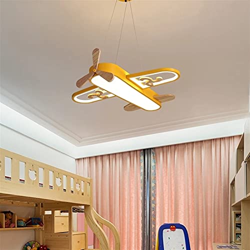 Lustre moderne LED vert en forme d'avion dessin animé