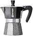 Bialetti Elegance Espresso Maker 3 Tazze, Alluminio, Nero, 30 x 20 x 15 cm