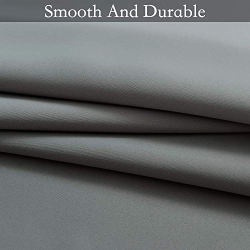 Image of SimpleHome Ombre Gradient Grey White to Gray Curtains for Bedroom, 52Wx72L | Room Darkening Curtains,Light Blocking Thermal Insulated Grommet Window Curtains for Living Room,2 Panels,72 Inches Length