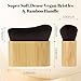 Self Tanner Brush - Kabuki Brush for Body Foundation Makeup, Blending Applicator for Tanner for Leg Makeup, Self Tanning Mitt for Body Makeup, Achieves Sunless Streak-Free Fake Tan Durable （Bamboo）