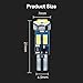 WeiHong T5 Wedge LED Bulbs, 10 Pieces, with Twist Lock Base, 74, 70, 37, 17, 2721, PC74, PC37, LED Bulbs for Car Interiors, Indicators, Dashboards, Instrumentation, Panels (White)