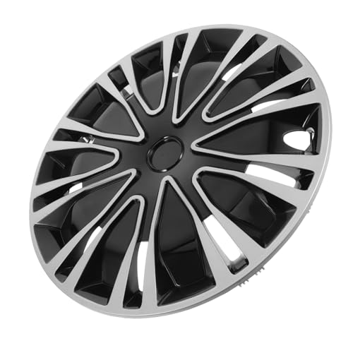 Enjoliveurs de roue en fer de 18,37 pouces argent et noir SOIMISS pour auto