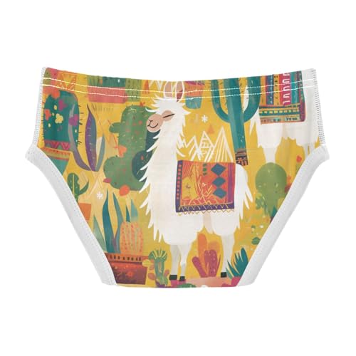 KLL Cute Llamas Ans Cactuses Toddler Boys' Pure Cotton Boxer Briefs Cute Children Undies2