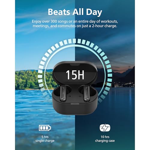 Philips TAT1108BK True Wireless Kopfhörer Schwarz (IPX4)-5+10 Stunden