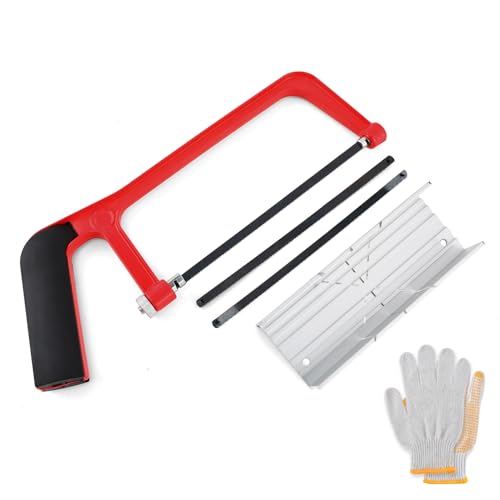 Mini Metal Mitre Box & Saw Set, 6" Hand Saw & Blades